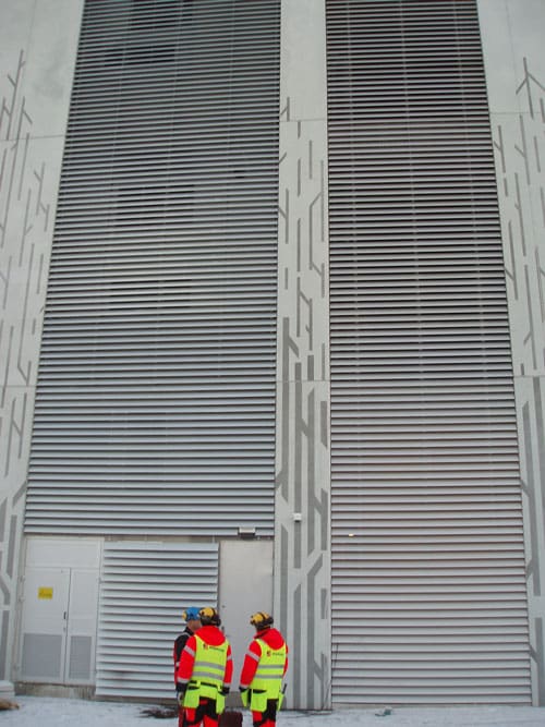 Ventilasjonsfasade i aluminimum
