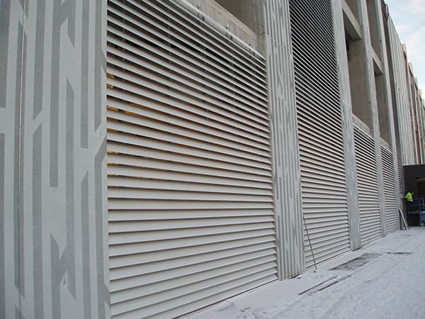 Ventilasjonsfasade fra Lena Metall